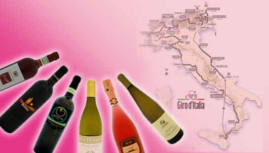 Italiaanse wijnen van de Giro d'Italia